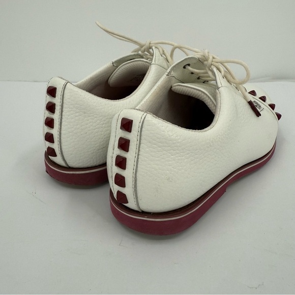 G/FORE Gallivanter Stud Cap Toe Ladies Golf Shoe in Snow / Red Size 8.5 - Picture 5 of 10